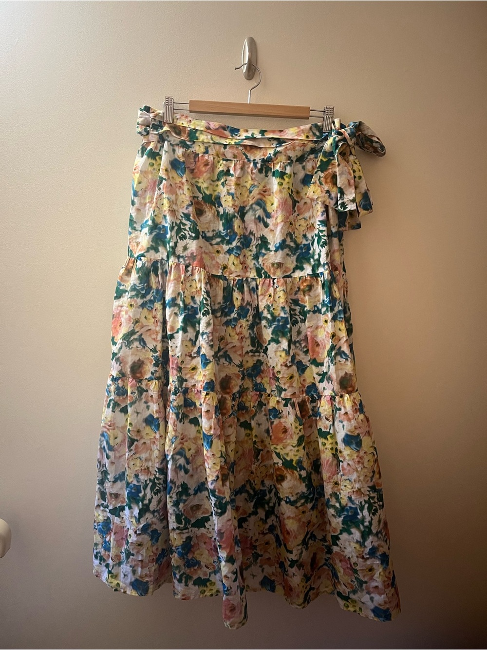 Artesands Tiered Floral Wrap Maxi Skirt 12-14